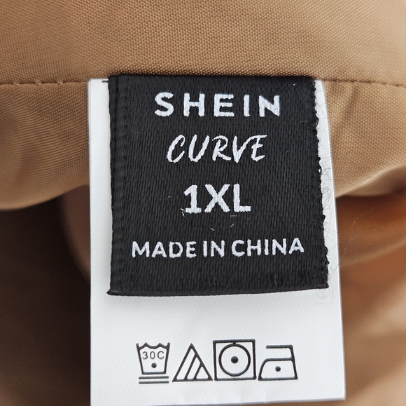 NWOT Teddy Long Coat Plus Size Shein - Picture 5 of 7